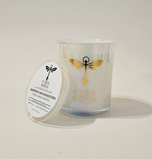 Grapefruit and Mangosteen (Orange / Mango / Grapefruit ) Vela aromática