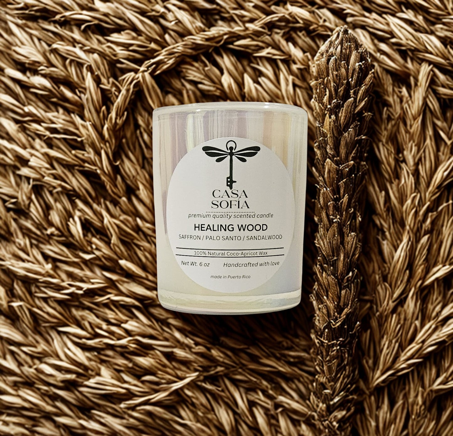 Healing Wood (Saffron / Palo Santo / Sandalwood) Vela aromática