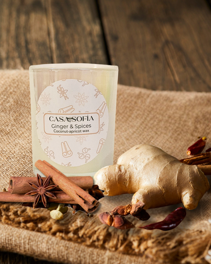 Ginger and Spice (Ginger / Vanilla / Nutmeg ) Vela aromática (6oz)