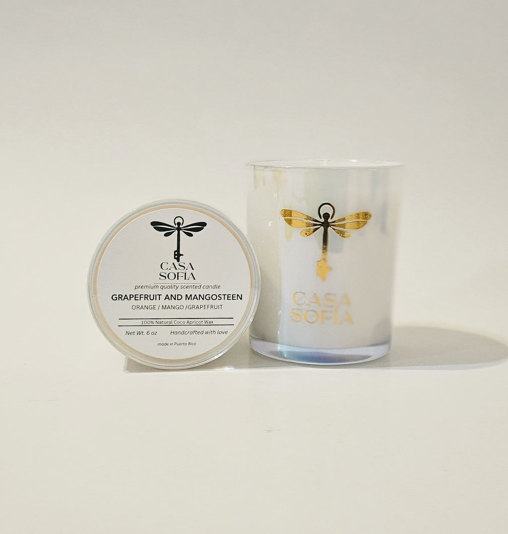 Grapefruit and Mangosteen (Orange / Mango / Grapefruit ) Vela aromática